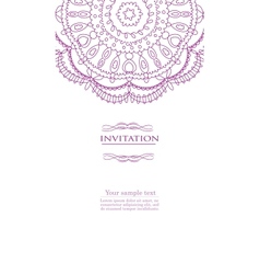 Beautiful purple invitation card vector image