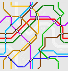 Seamless metro scheme vector image