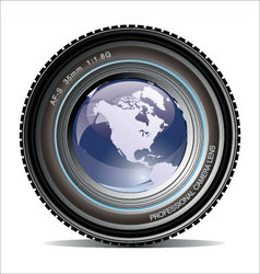 Camera lens vector image