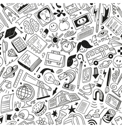 School education - seamless pattern vector image