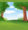 Green landscape in the summer sunny day Green landscape in the summer sunny day vector image