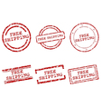 Free shipping stamps vector image