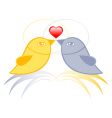 Pair of birds in love vector image