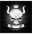 Skull emblem vector image