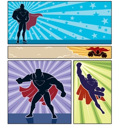 Superhero Banners vector image