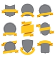 Set of decorative ribbons and banners in flat Set of decorative ribbons and banners in flat vector image