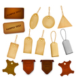 Big set of leather labels and tags vector image