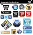 Internet shopping e commerce vector image