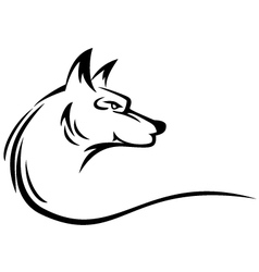 Wolf head tattoo vector image