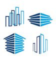 Building icons vector image
