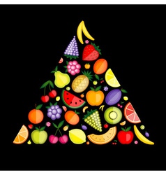 Fruit pyramid for your design vector image