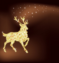Magic Christmas reindeer vector image