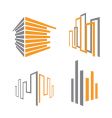 Building icons vector image