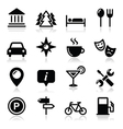 Travel tourism icons set - vector image