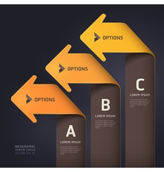 Modern arrow origami style vector image