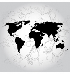Vintage background with map vector image