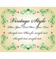 Vintage frame vector image