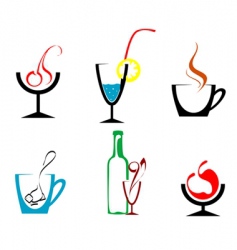 Beverages and drinks vector image