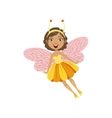 Cute Fairy With Insect Features Girly Cartoon Cute Fairy With Insect Features Girly Cartoon vector image