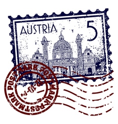 Postmark of austria vector image