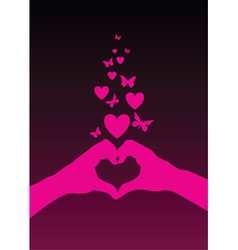 Hands heart Hands heart vector image
