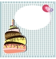 Birthday card with cake vector image