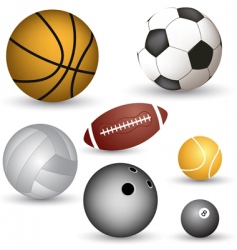 Set of balls vector image