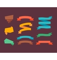 Retro flat ribbons vector image