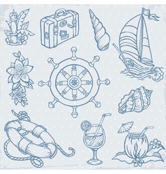 Doodle Travel elements vector image