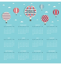 Calendar for 2013 vector image