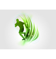 Abstract white green runner vector image