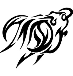 Bull in tribal style - image vector image