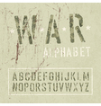 War alphabet vector image