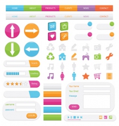 Web objects vector image