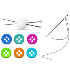 Needle and spokes on white vector image