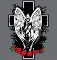 Skull cross tattoo vector image