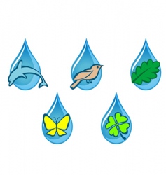 Ecology icons vector image