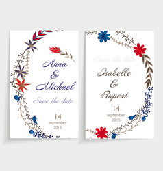 Set of wedding cards Set of wedding cards vector image