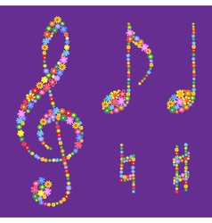 Treble clef vector image