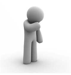 Human keeps hands head vector image