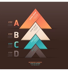 Abstract arrow step options origami style vector image