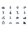 Camping icons vector image