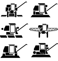 Agricultural vehicles vector image
