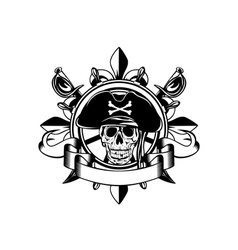Steering wheel and skull vector image
