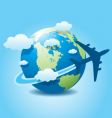 Airplane travel vector image