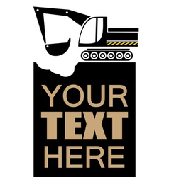 Digger poster vector image