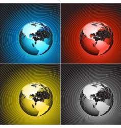 World globes vector image