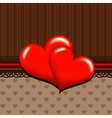 Template heart greeting card vector image