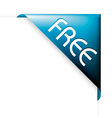 Blue corner ribbon vector image