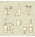 Alkohol Drinks Set vector image